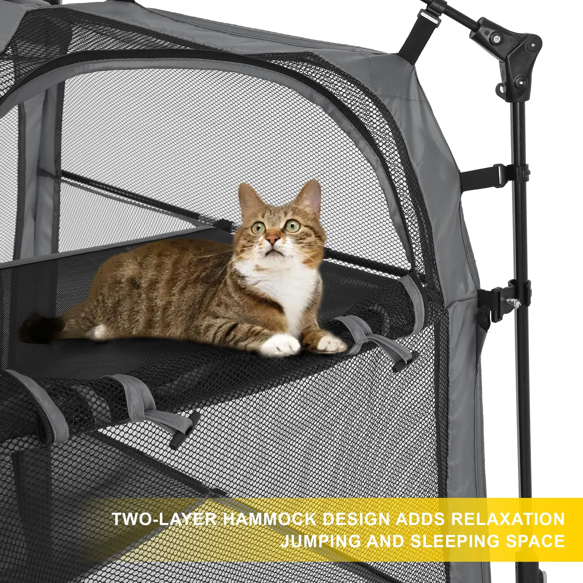 PETEASE Cat Tower Tent,Outdoor Patio Cat Enclosures with Breathable Mesh,Indoor Playpen Portable Exercise Tent