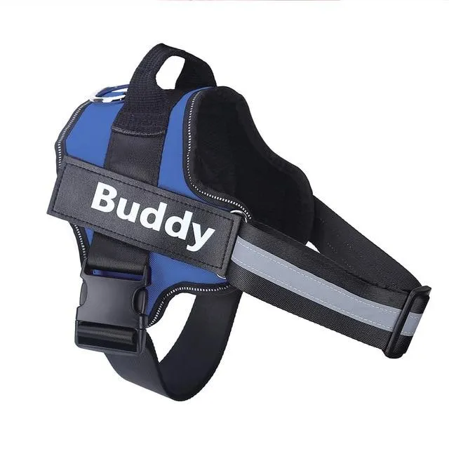 PETLAVISH™ Personalized No-Pull Dog Harness: Custom Name, Soft, Reflective, Breathable, Control Vest