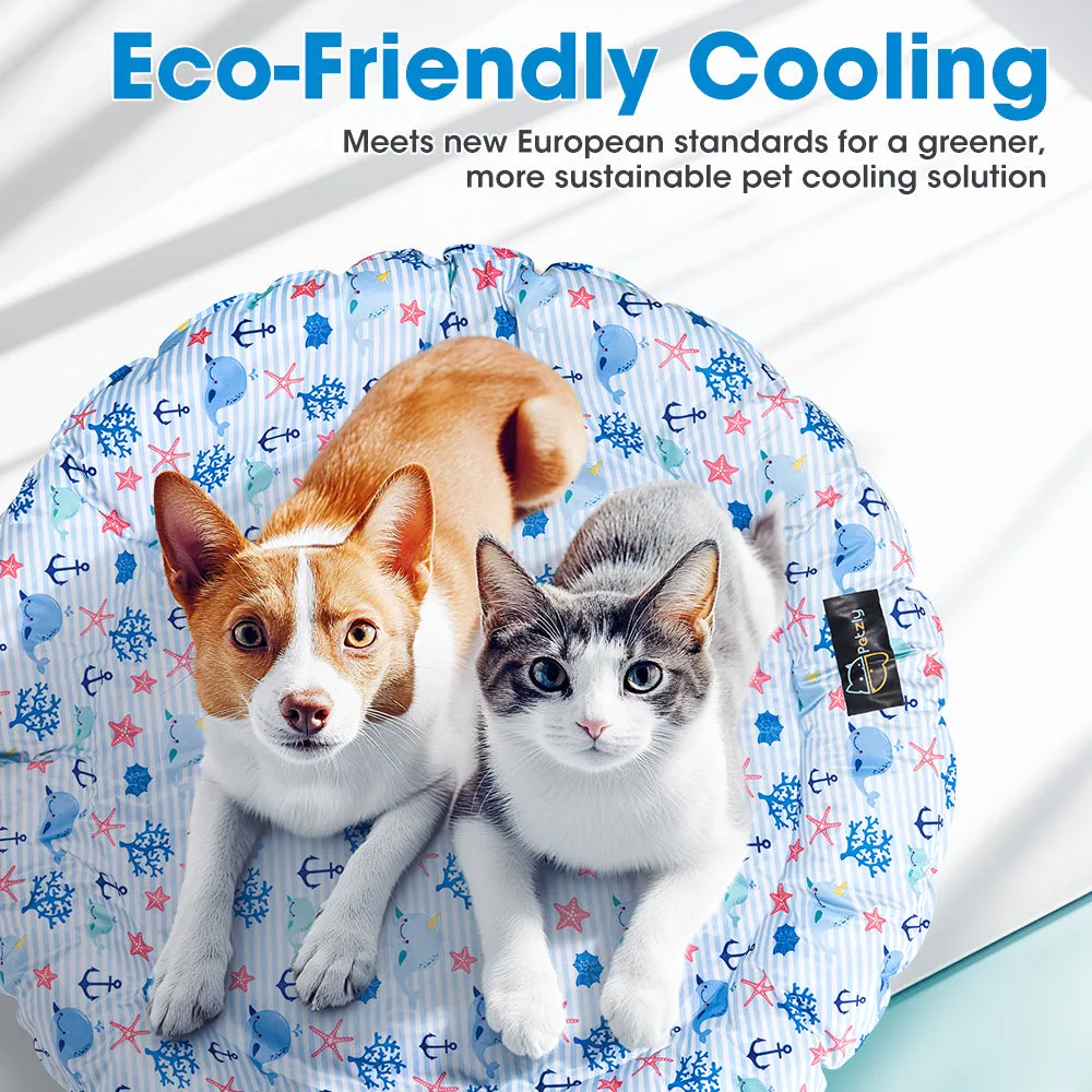 Petzly Pet Cooling Mat Dog Cat Bed Non-Toxic Cooling Dog Summer Pad 62/72/82CM