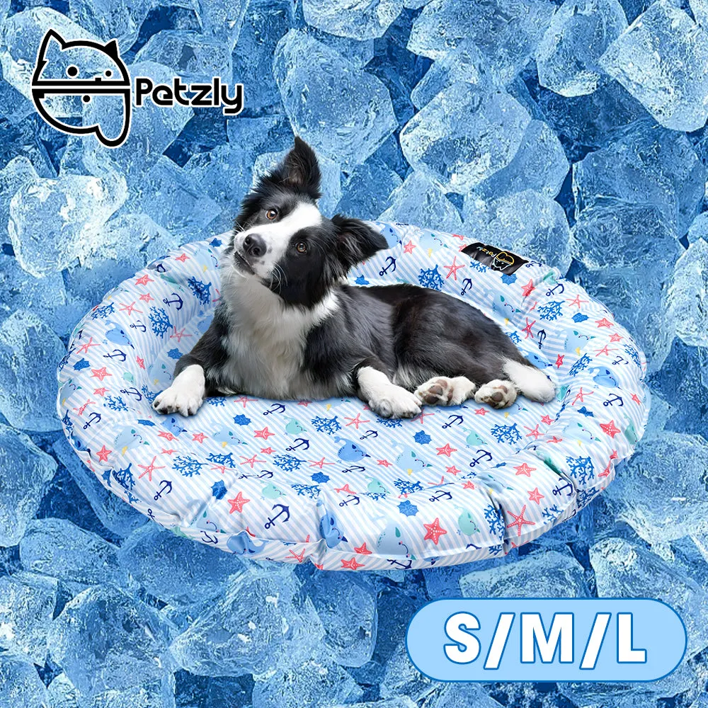 Petzly Pet Cooling Mat Dog Cat Bed Non-Toxic Cooling Dog Summer Pad 62/72/82CM