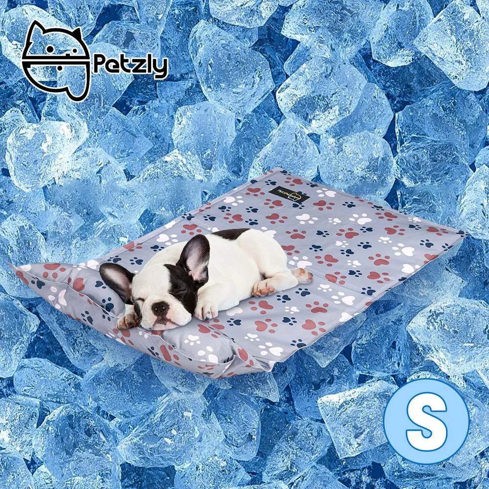 Petzly Pet Cooling Mat Dog Cat Bed Non-Toxic Cooling Dog Summer Pad S/M/L/XL