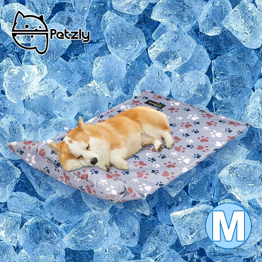 Petzly Pet Cooling Mat Dog Cat Bed Non-Toxic Cooling Dog Summer Pad S/M/L/XL