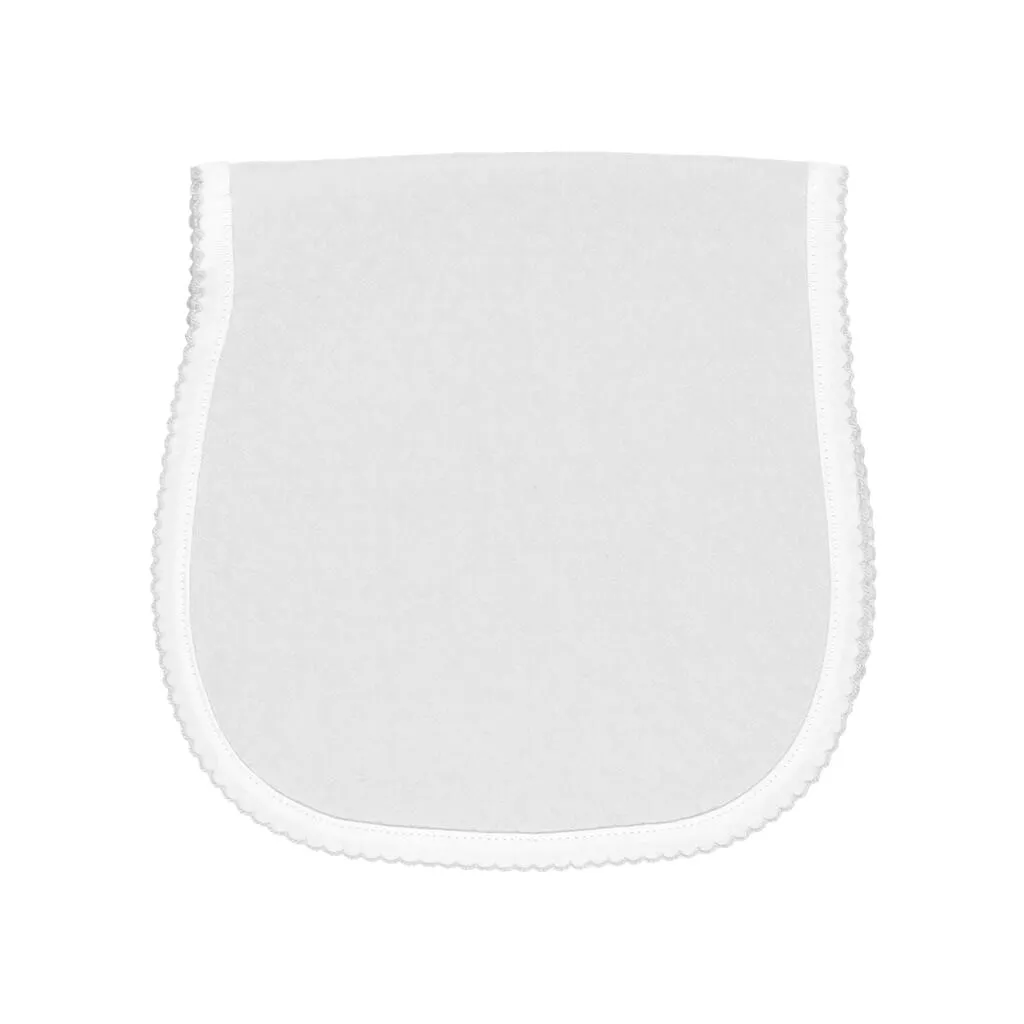 Pique Bone Large Burp Pad Grey