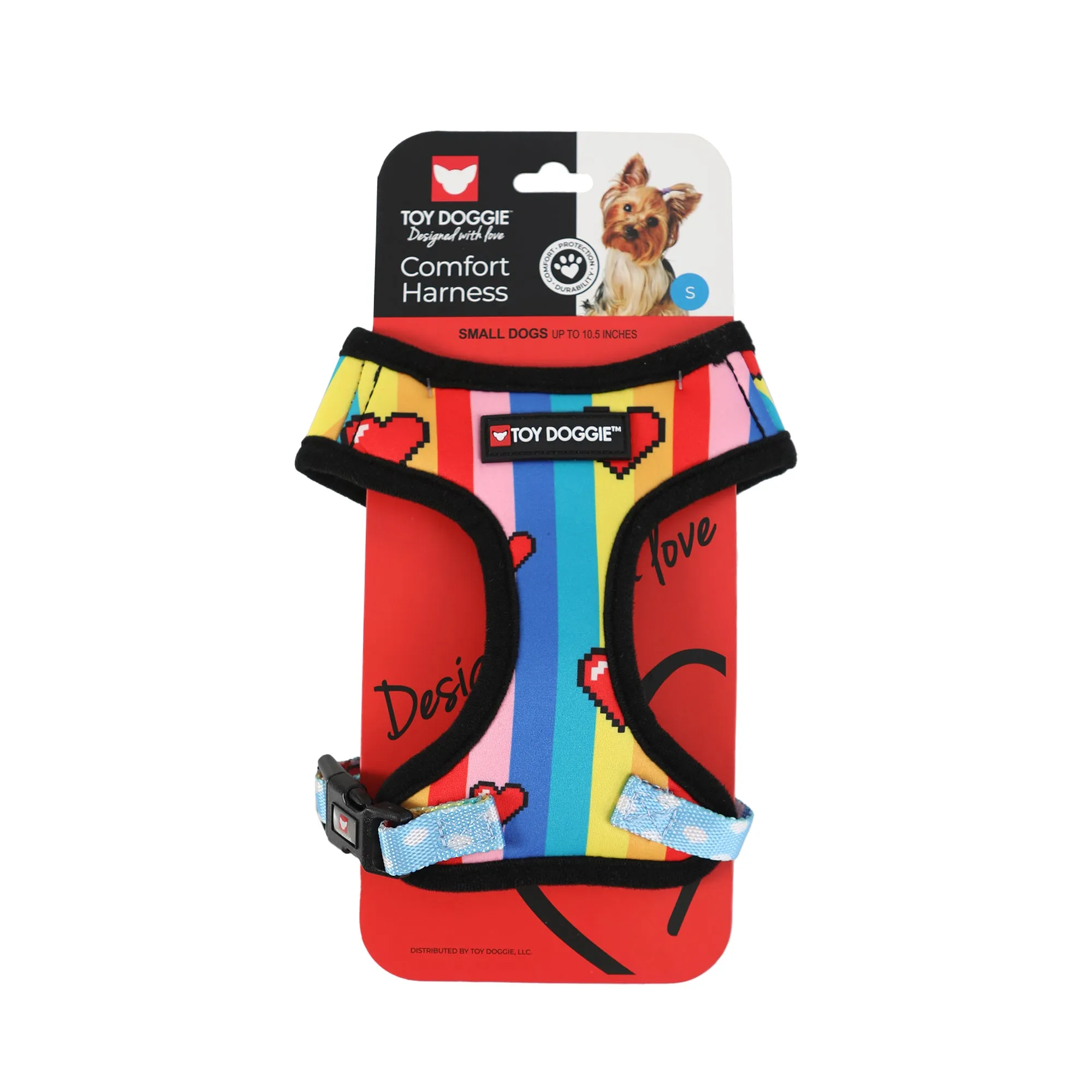 Rainbow Doggie Step-In Air Mesh Dog Harness | Toy Doggie Paws of Pride Collection