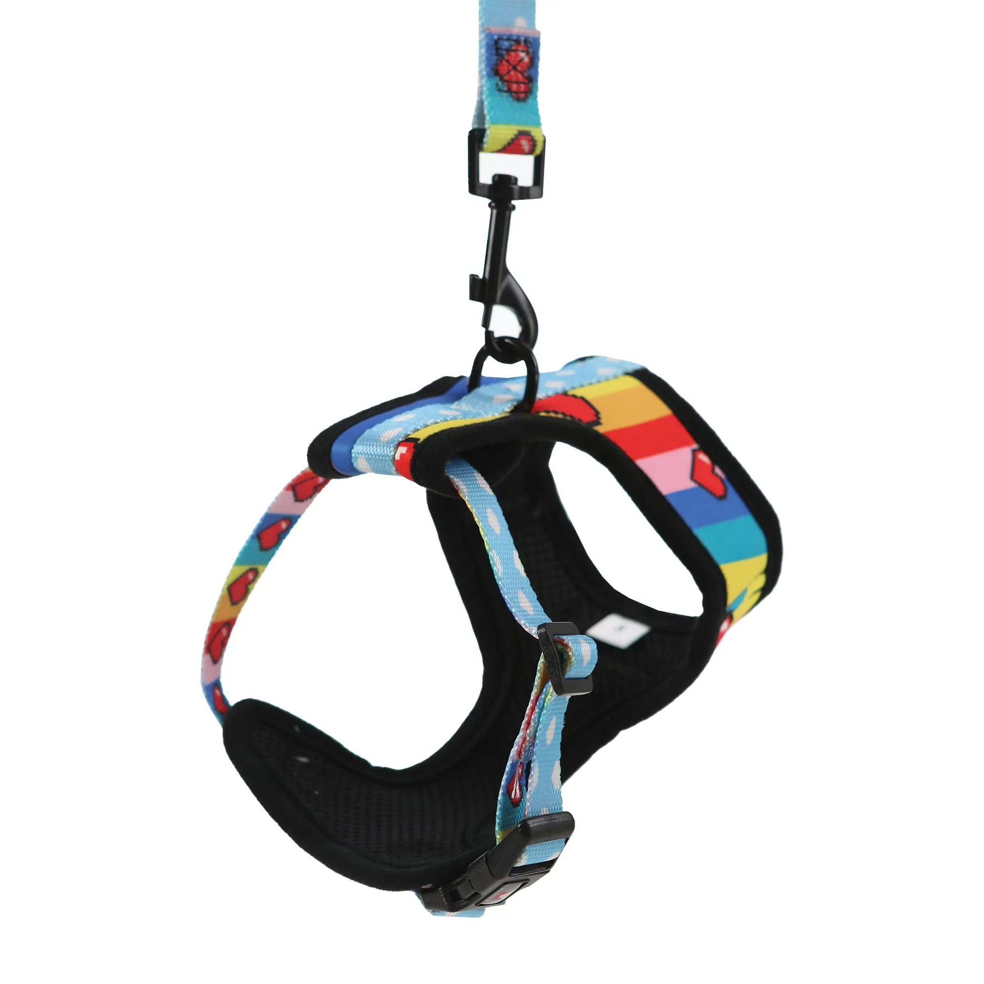 Rainbow Doggie Step-In Air Mesh Dog Harness | Toy Doggie Paws of Pride Collection