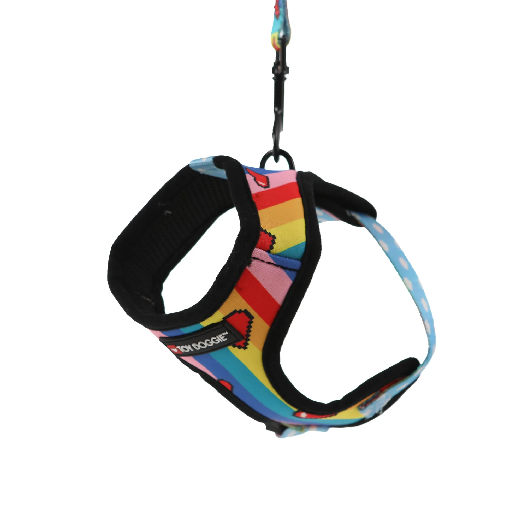 Rainbow Doggie Step-In Air Mesh Dog Harness | Toy Doggie Paws of Pride Collection