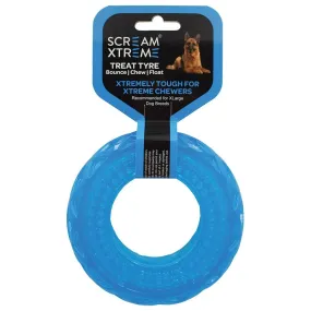 Scream Xtreme Treat Tyre Extra Large Blue Dog Toy