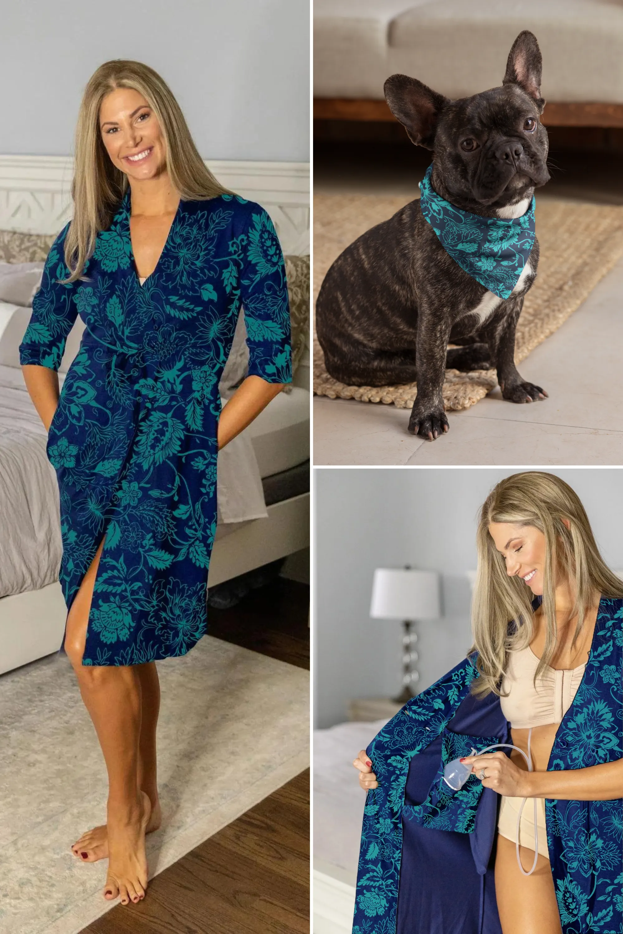 Sloane Recovery Robe & Matching Pet Bandana Set