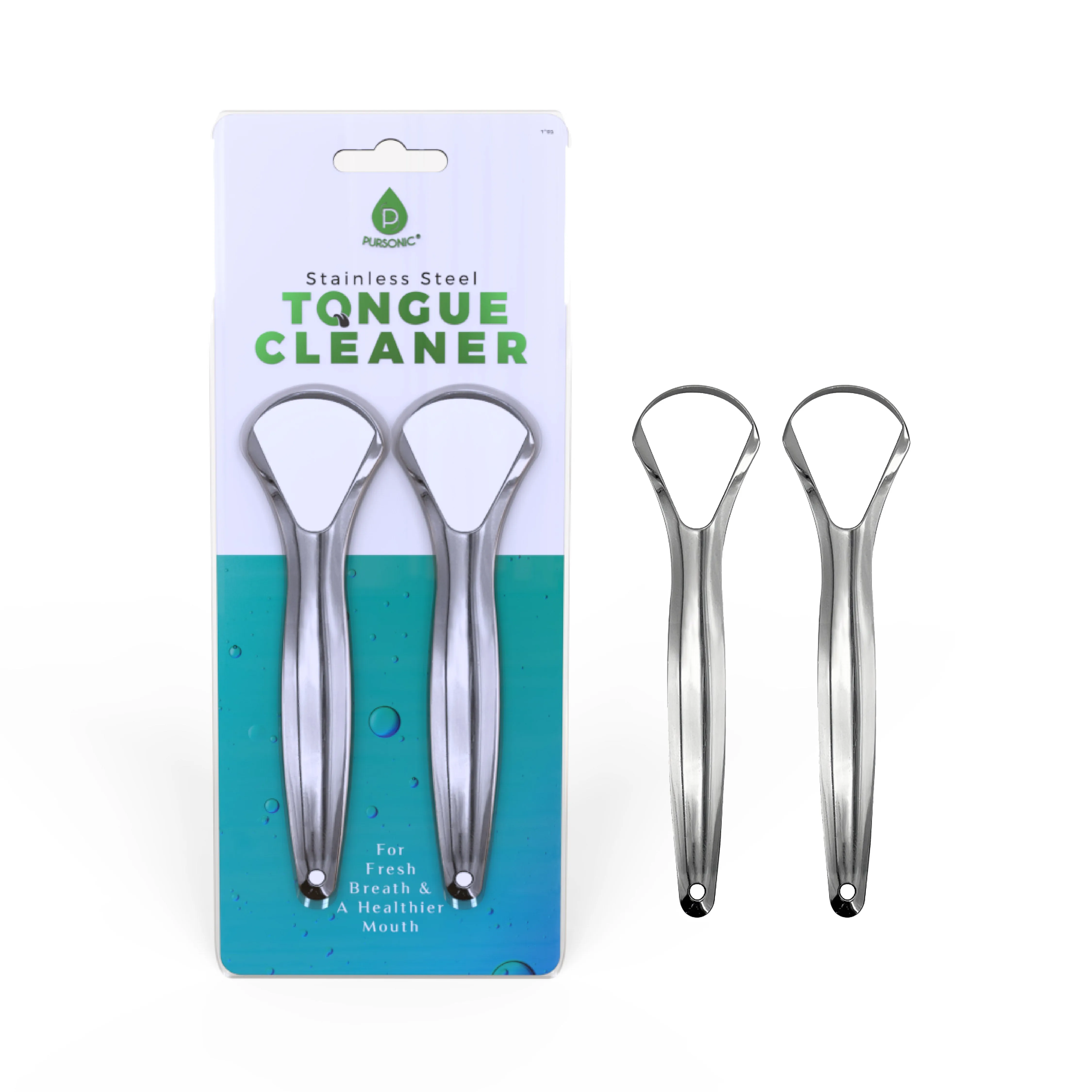 Stainless Steel Tongue Cleaner – 2 Pack