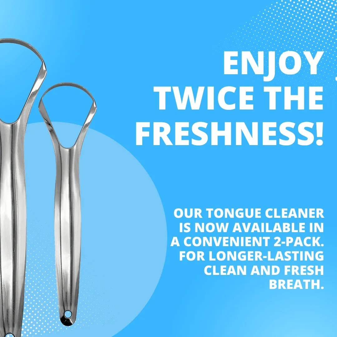 Stainless Steel Tongue Cleaner – 2 Pack