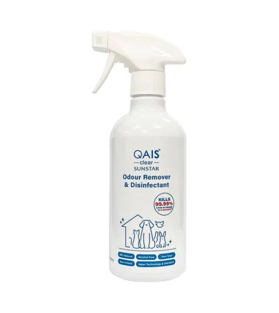 Sunstar QAIS Clear Natural Odour Remover & Disinfectant Spray For Human & Pets